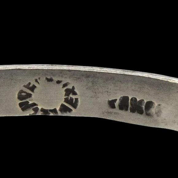 Art Nouveau Style Sterling Silver Taxco Mexico Bangle Bracelet 925 - Picture 3 of 6
